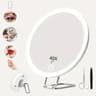 Magnifying Mirror with Light, Adjustable LED Vanity Mirror with Stand & Suction Cups