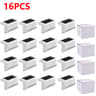 Warm White Solar Step Lights Waterproof LED Outdoor Stair And Garden Lights 12