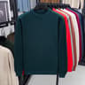 Mens Diamond Pattern Knit Sweater Casual Crew Neck Pullover 7