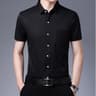 Men's Business Casual Shirt Wrinkle Resistant Short Sleeve Dress Shirt