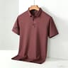 Mens Letter Print Polo Shirt Casual Business Short Sleeve Top 0
