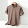 Mens Letter Print Polo Shirt Casual Business Short Sleeve Top 7