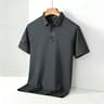 Mens Letter Print Polo Shirt Casual Business Short Sleeve Top 10
