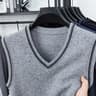Classic Men's Sweater Vest Warm Casual Sleeveless Knitwear for Autumn Winter