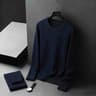 Men's Waffle Knit Sweatshirt Slim Fit Crew Neck Pullover