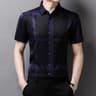 Men's Plaid Short Sleeve Shirt Business Casual Button Down Shirt
