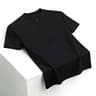 Men's V Notch Stand Collar Shirt Slim Fit Business Casual Short Sleeve Top