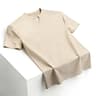 Men's V Notch Stand Collar Shirt Slim Fit Business Casual Short Sleeve Top