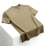 Men's V Notch Stand Collar Shirt Slim Fit Business Casual Short Sleeve Top