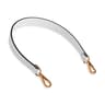 PU Leather Bag Strap Short Replacement Purse Strap with Gold Buckles