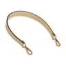 PU Leather Bag Strap Short Replacement Purse Strap with Gold Buckles