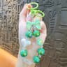 Candy Color Beaded Phone Strap Bow Heart Keychain Bag Charm