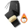 Women Fleece Lined Winter Pants Warm Straight Leg Drawstring Trousers 8