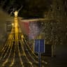 Solar Star Waterfall Christmas Lights Waterproof Outdoor Fairy Lights 8 Modes,