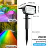RGB Solar Landscape Spotlight Waterproof Color Changing Garden Light 7