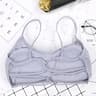 Thin Strap Padded Sports Bra Wireless Yoga Workout Bra for Women