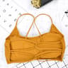 Thin Strap Padded Sports Bra Wireless Yoga Workout Bra for Women