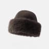 Winter Plush Bucket Hat Warm Ear Protection Fisherman Hat For Women 10