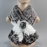 Luxury Rex Rabbit Fur Hat Scarf Set For Women Warm Winter Knit Accessories 6