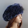 Luxury Rex Rabbit Fur Hat Scarf Set For Women Warm Winter Knit Accessories 9