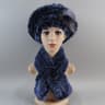 Luxury Rex Rabbit Fur Hat Scarf Set For Women Warm Winter Knit Accessories 11
