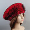 Luxury Rex Rabbit Fur Hat Scarf Set For Women Warm Winter Knit Accessories 15