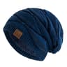 Fleece Lined Slouchy Beanie Warm Unisex Winter Knit Hat
