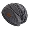 Fleece Lined Slouchy Beanie Warm Unisex Winter Knit Hat