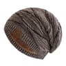 Fleece Lined Slouchy Beanie Warm Unisex Winter Knit Hat