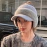 Womens Winter Hat Warm Ponytail Beanie Ear Flap Knit Visor Cap 6