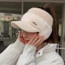 Womens Winter Hat Warm Ponytail Beanie Ear Flap Knit Visor Cap 10