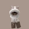 Cozy Plush Hood Scarf Faux Fur Winter Hat with Ear Protection