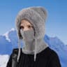 Women Winter Knit Balaclava Hood Scarf Warm Ear Protection Face Cover 9