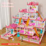 DIY Princess Castle Dollhouse Musical Kids Dream Villa Playset 9