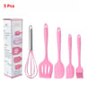5 Piece Silicone Baking Tool Set Cooking Utensils With Spatula Whisk Brush And Scrapers 7