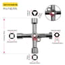 4 In 1 Utility Cabinet Key Wrench Water Meter Valve Tool And Screwdriver 8