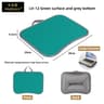 Portable Cushioned Laptop Lap Desk With Hard Mouse Pad And Wood Tray 19