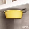 YM Wall Mounted Pot Lid Rack No Drill Cutting Board Organizer 10