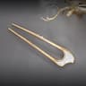 Elegant U Shape Hair Stick With Shell Enamel Geometric Design 9