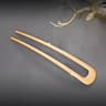 Elegant U Shape Hair Stick With Shell Enamel Geometric Design 10