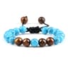 Adjustable Couples Bracelets With 8mm Beads And Braided Macrame Design 25