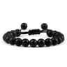 Adjustable Couples Bracelets With 8mm Beads And Braided Macrame Design 24