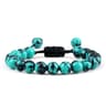 Adjustable Couples Bracelets With 8mm Beads And Braided Macrame Design 27