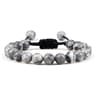 Adjustable Couples Bracelets With 8mm Beads And Braided Macrame Design 33