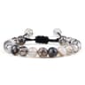 Adjustable Couples Bracelets With 8mm Beads And Braided Macrame Design 35