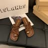 Women's Cross Strap Slide Sandals with Low Square Heels and Slip-On Design