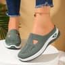 Womens Canvas Summer Slippers With Flat Heels And PullOn Design 7