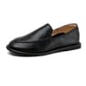 Womens Genuine Leather Round Toe SlipOn Ballet Flats With Rubber Sole 7