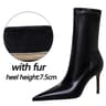 Womens Pointed Toe Ankle Boots With Stiletto Heels And SlipOn Design 12
