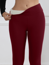 Womens HighWaisted FleeceLined Flared Leggings For Winter 0
